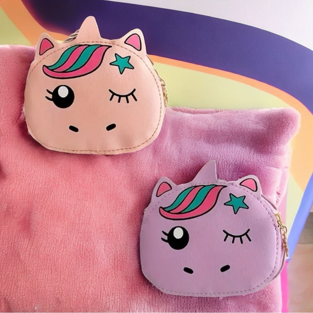 ‼️$7‼️ Cute Tiny Unicorn Purse with Rope Strap Zipper Closure 🦄